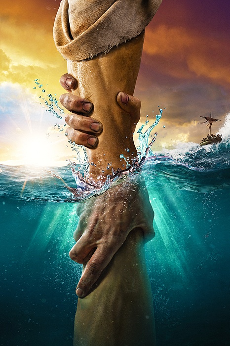 do-not-be-afraid-just-have-faith-poster-and-canvas-reaching-out-jesus-hand-jesus-save-us-poster-justin-nguyen